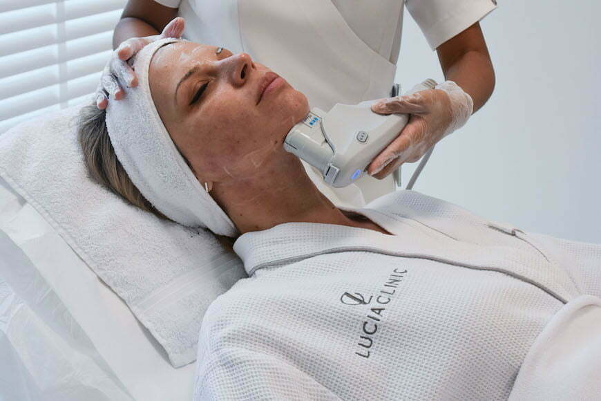 Ultherapy treatment applicator reaches all facial areas - according to your skin concerns and goals Ultherapy can even address the sensitive areas of your face.